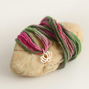 Pink Lotus bracelet by YogaDham.com