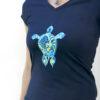 Kurma Navy Blue T-Shirt for Women
