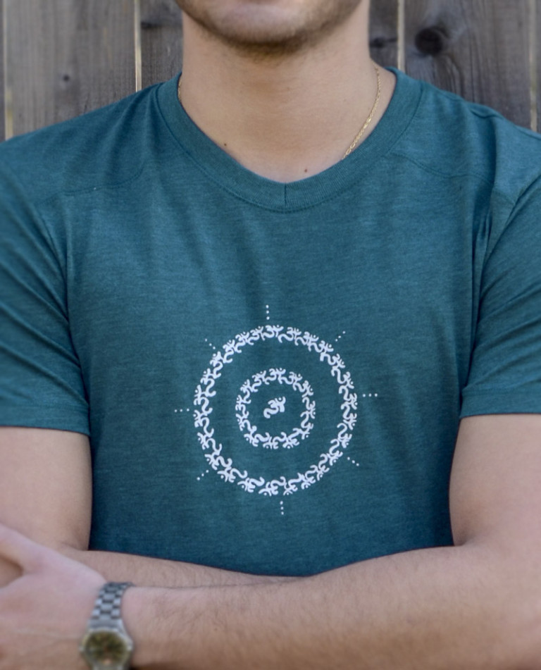 Circle of Om Tee for Men by YogaDham.com